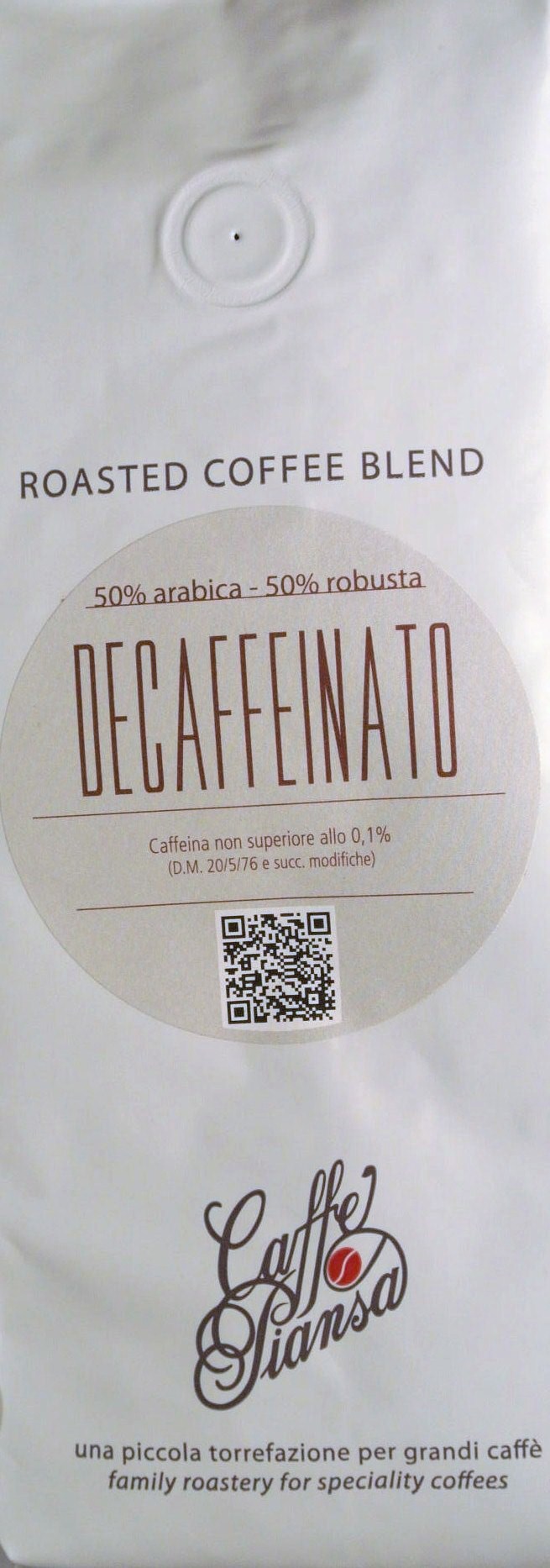 Decaffeinato 50% arabica - 50 % Robusta