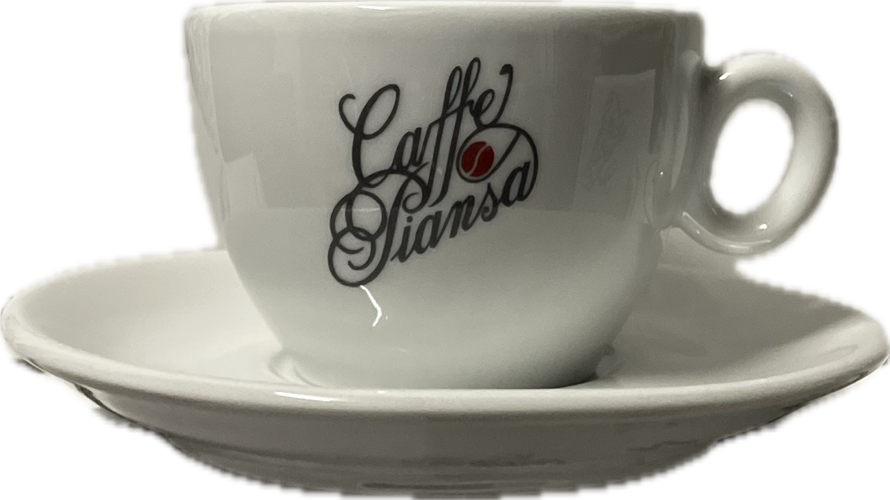 Caffe Piansa Cappuccino Tasse + Untertasse